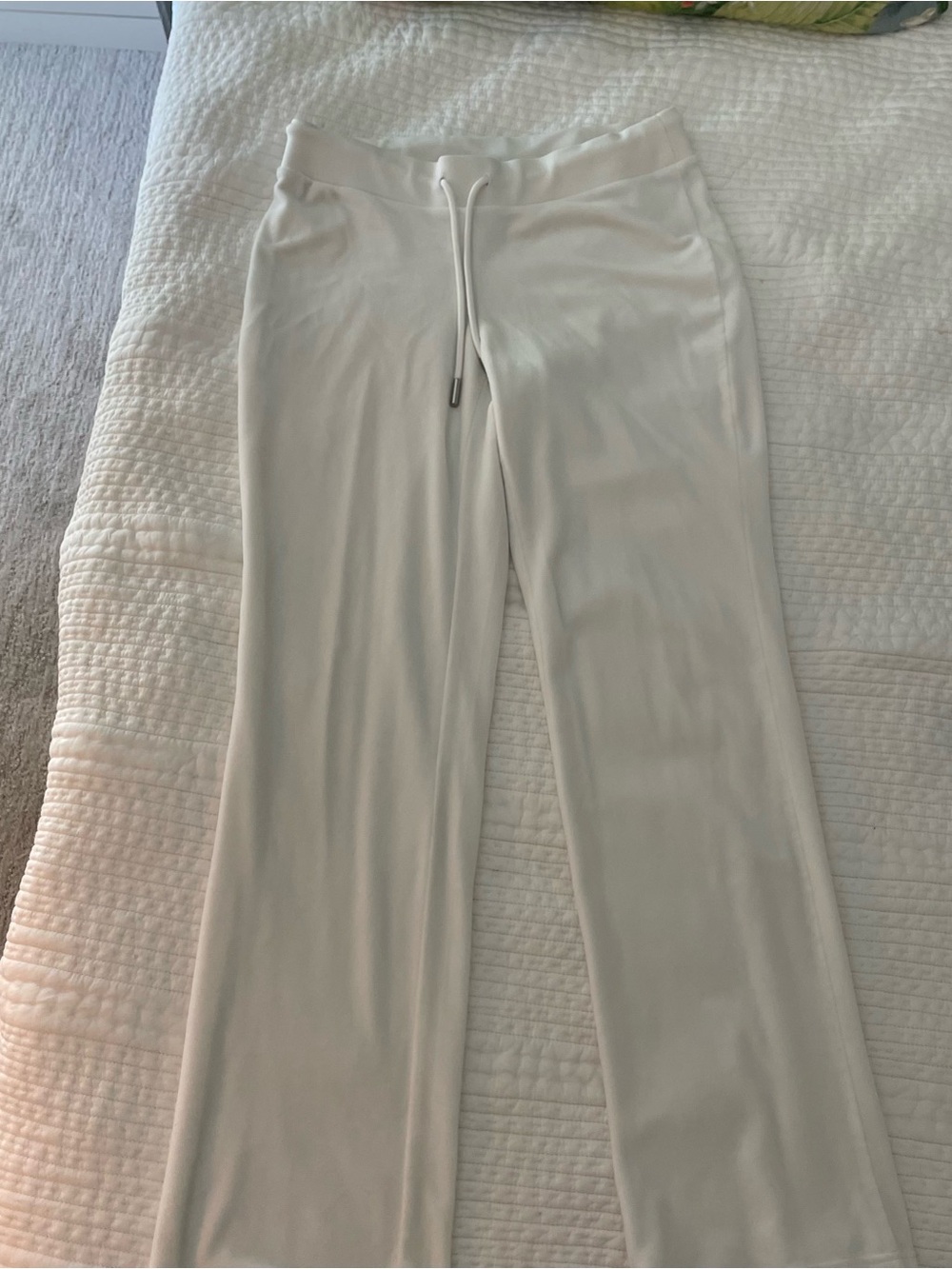 Juicy Couture White Y2K Pants Gold 'Bride' Rhinestones - Picture 5 of 8